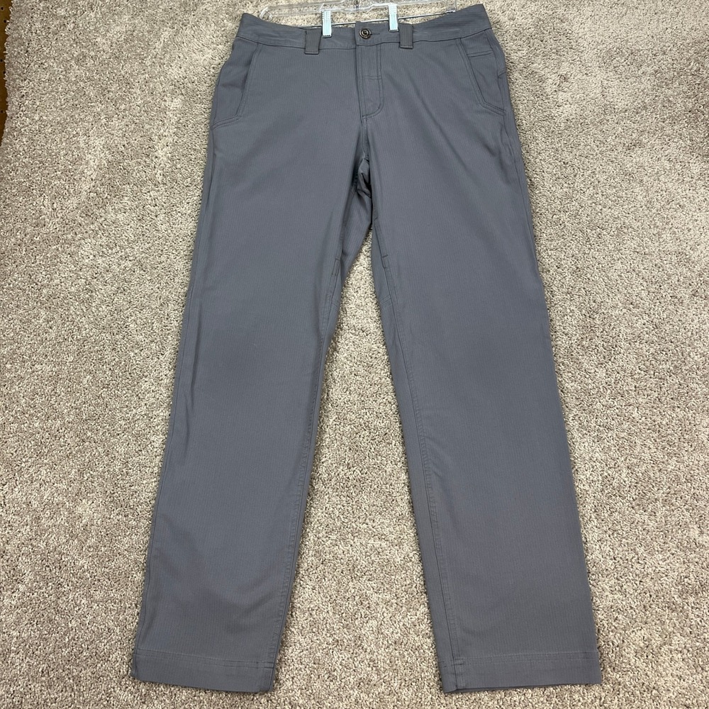 Lululemon Athletica Pants Mens 35x33 Gray Straight Leg Flap‎ Pocket Performance